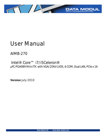 Advantech AIMB-270 User manual | Manualzz Advantech AIMB-270 User manual | Manualzz