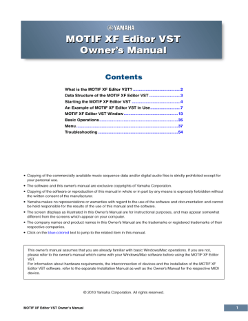 Yamaha MOTIF XF Owner's Manual | Manualzz