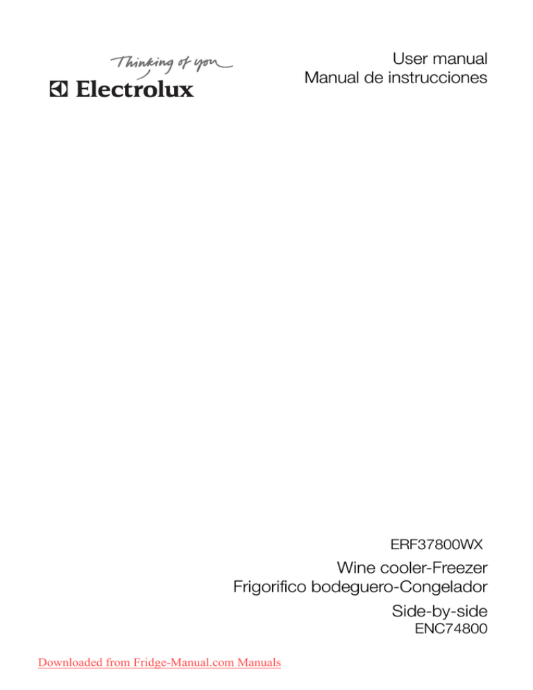 Electrolux ERF37800WX User manual Electrolux ERF37800WX User manual