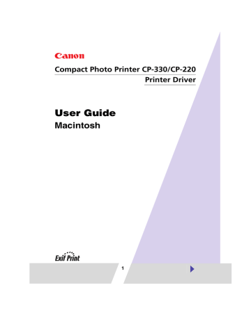 Canon CP-330 User guide Canon CP-330 User guide