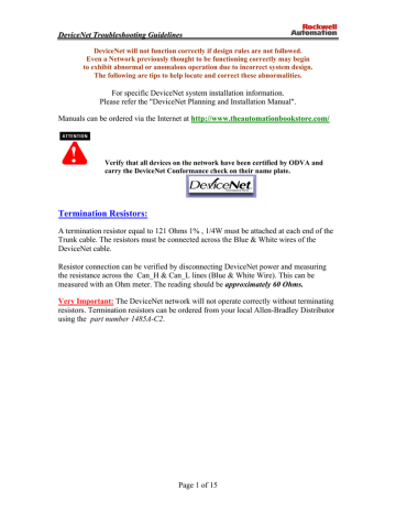 Rockwell Automation DEVICENET 1771-SDN Installation manual Rockwell Automation DEVICENET 1771-SDN Installation manual
