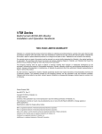 Videotek VTM-2000 Specifications