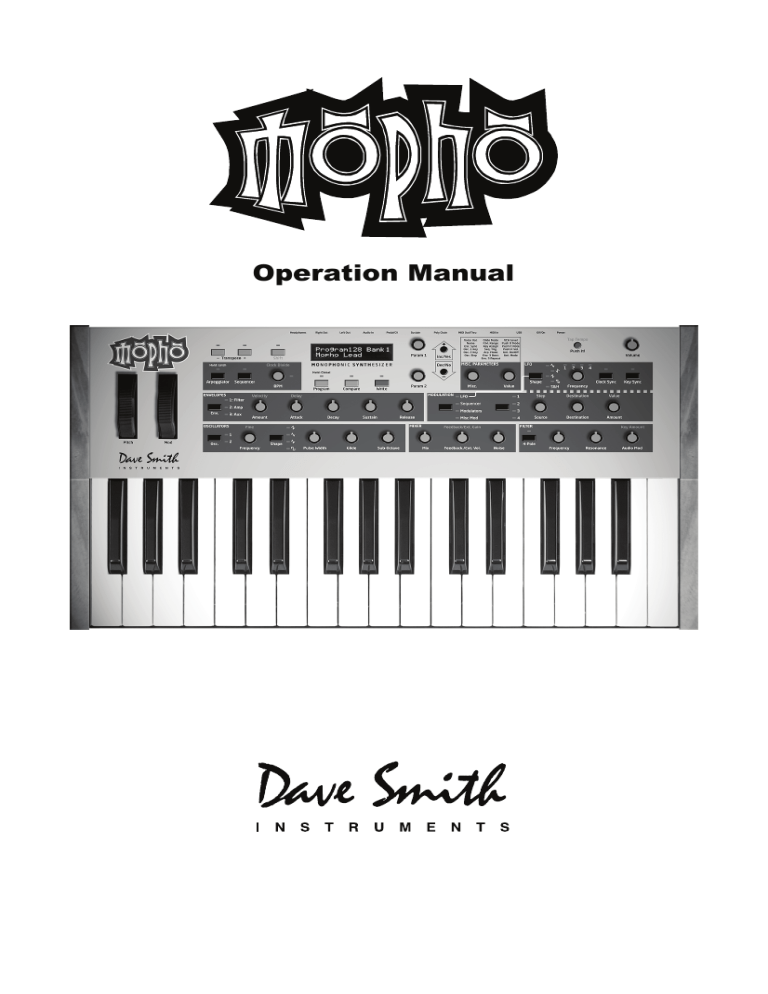 Midistart MIDI controller keyboard, Mopho Keyboard User manual Midistart MIDI controller keyboard, Mopho Keyboard User manual