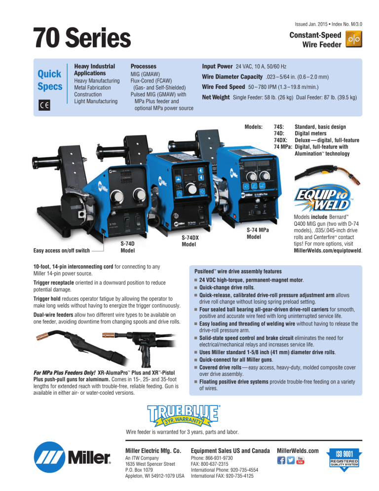 Miller Electric 1/8 WIRE User manual Miller Electric 1/8 WIRE User manual