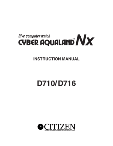 Citizen D716 Instruction manual Citizen D716 Instruction manual