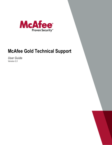 McAfee GOLD - SUPPORT User manual McAfee GOLD - SUPPORT User manual
