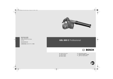 Bosch GBL 800 E Professional Kullanma talimatları Bosch GBL 800 E Professional Kullanma talimatları