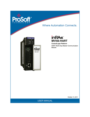 ProSoft Technology ProSoft 1560 User manual ProSoft Technology ProSoft 1560 User manual