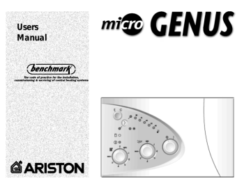 Ariston micro GENUS Type C User`s manual | Manualzz