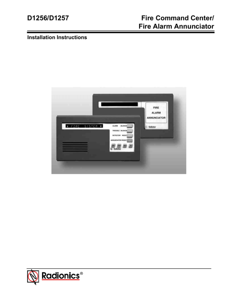 Bosch D1256 Specification Bosch D1256 Specification
