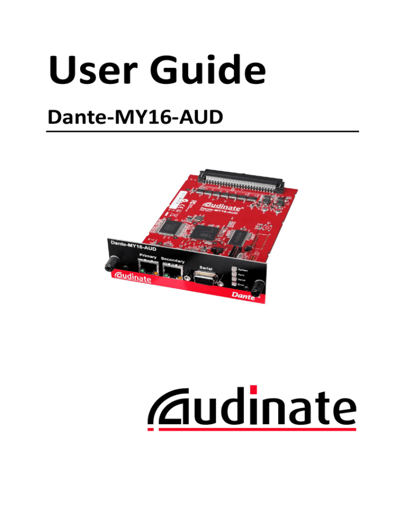Yamaha MY16-C User guide Yamaha MY16-C User guide