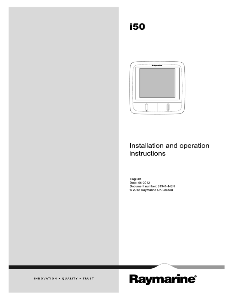 Raymarine 150 Installation guide Raymarine 150 Installation guide