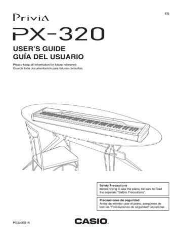 Casio PX-320 User's Guide Casio PX-320 User's Guide