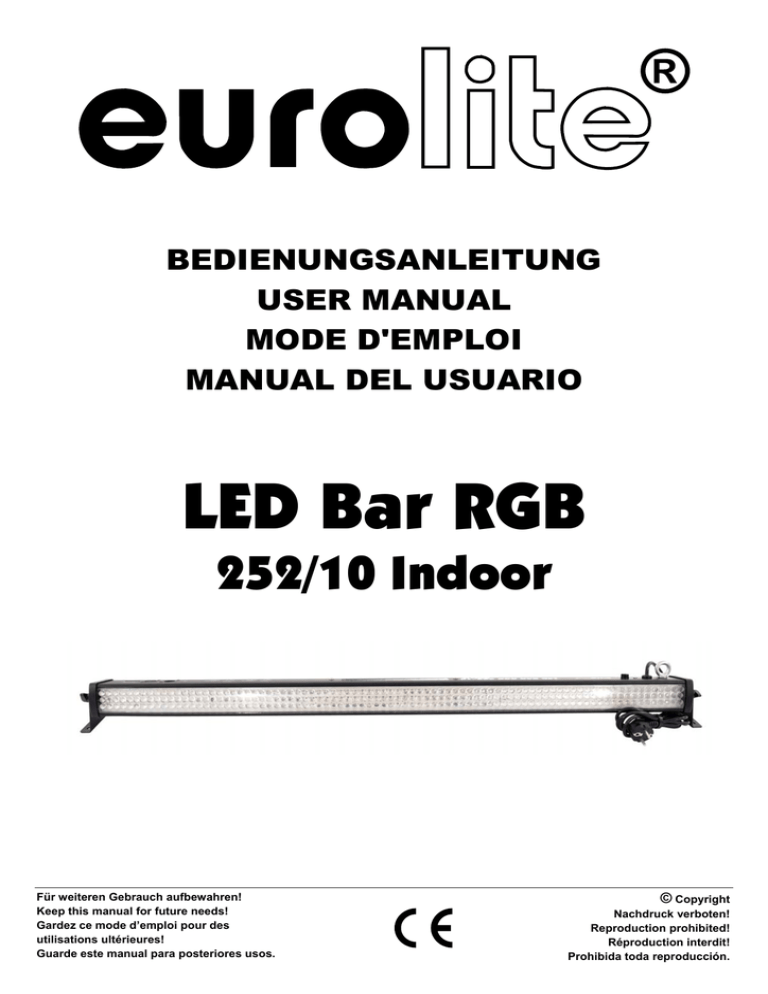 SHOWTEC LED Bar DMX User manual SHOWTEC LED Bar DMX User manual