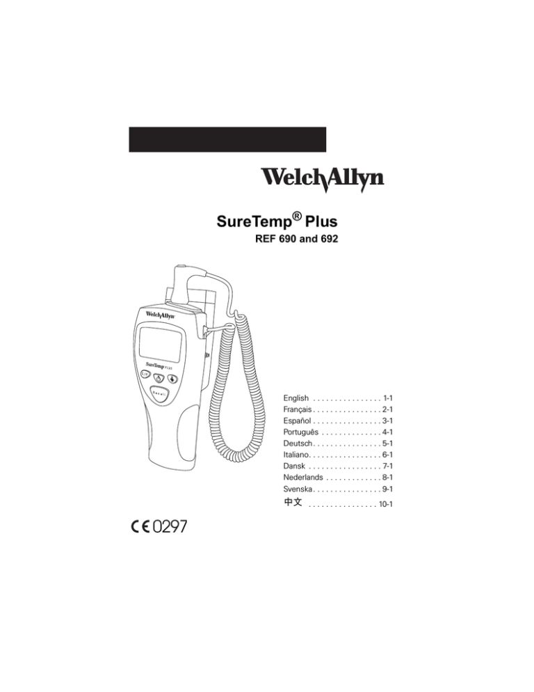 Welch Allyn SureTemp Plus REF 690 Specification Welch Allyn SureTemp Plus REF 690 Specification