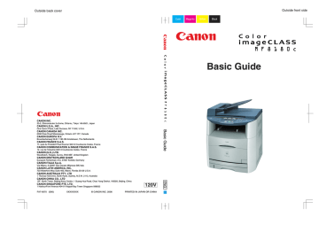 Canon Color imageCLASS 8180c Specification Canon Color imageCLASS 8180c Specification