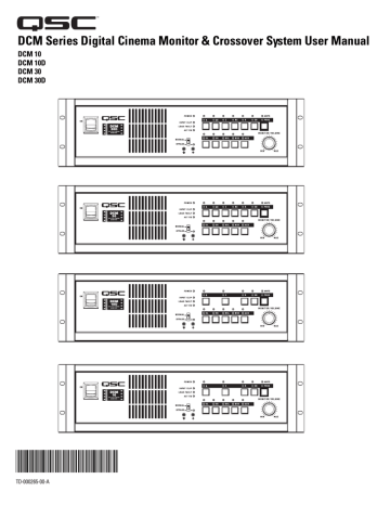 QSC DCM 10D User manual QSC DCM 10D User manual
