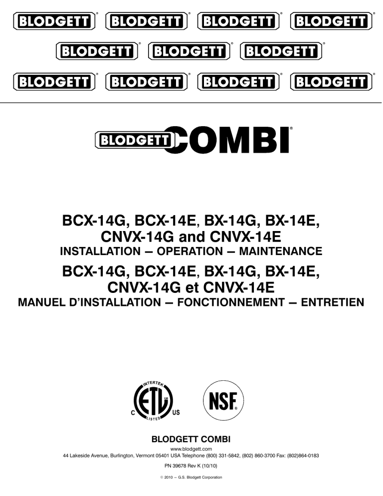 Blodgett BCX-14E, BX-14G, CNVX-14G, CNVX-14E, BCX-14, BX-14E, BCX -14G Specification Blodgett BCX-14E, BX-14G, CNVX-14G, CNVX-14E, BCX-14, BX-14E, BCX -14G Specification