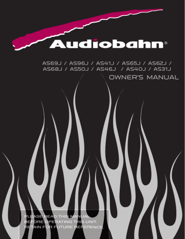 AudioBahn AS62J Owner's manual AudioBahn AS62J Owner's manual