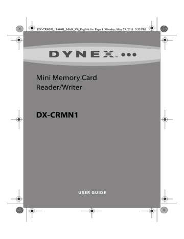 Dynex DX-CRMN1 - Mini Memory Card Reader/Writer User guide | Manualzz