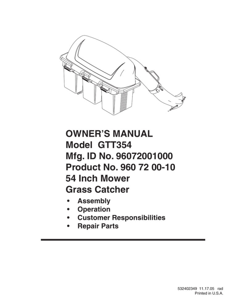Electrolux 960 72 00-10 Owner's manual Electrolux 960 72 00-10 Owner's manual