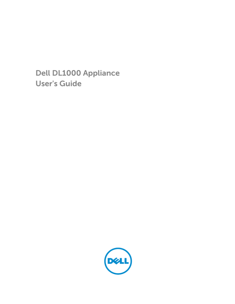 Dell DL1000 User guide Dell DL1000 User guide