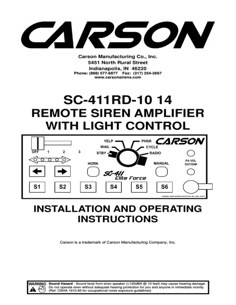 Carson SC-411RD-10 Operating instructions Carson SC-411RD-10 Operating instructions