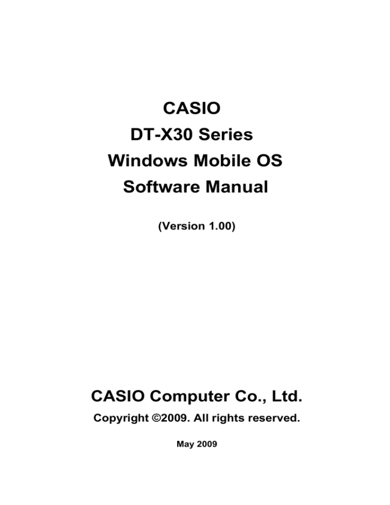 Casio DT-X30 R-50C Specification Casio DT-X30 R-50C Specification