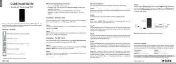 D-Link DNS-320L Installation guide D-Link DNS-320L Installation guide