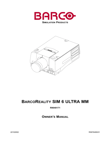 Glossary. Ultra Start 72 SERIES 1172, R9040171, Reality SIM 6 Ultra MM, BarcoReality SIM 6 Ultra MM | Manualzz