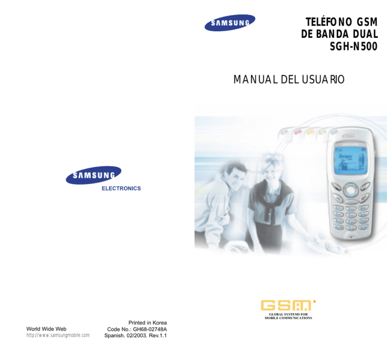 Samsung SGH-N500VA, SGH-N500, FE-N500**, SGH-N500GA, SGH-N500BA, SGH-N500UA, SGH-N500DA, SGH-N500SA User's manual Samsung SGH-N500VA, SGH-N500, FE-N500**, SGH-N500GA, SGH-N500BA, SGH-N500UA, SGH-N500DA, SGH-N500SA User's manual