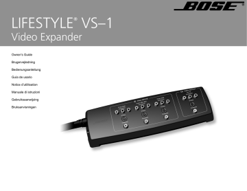 Bose Lifestyle VS-1 Specifications | Manualzz