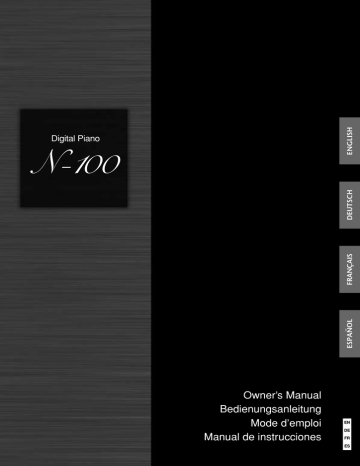 Yamaha N-100 Owner's manual Yamaha N-100 Owner's manual