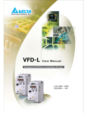Delta Electronics AC Motor Drive VFD-G Specification Delta Electronics AC Motor Drive VFD-G Specification