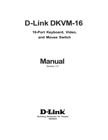 Hot Plug. D-Link D-Link DKVM-16, DKVM-16 - KVM Switch, DKVM-2KU | Manualzz