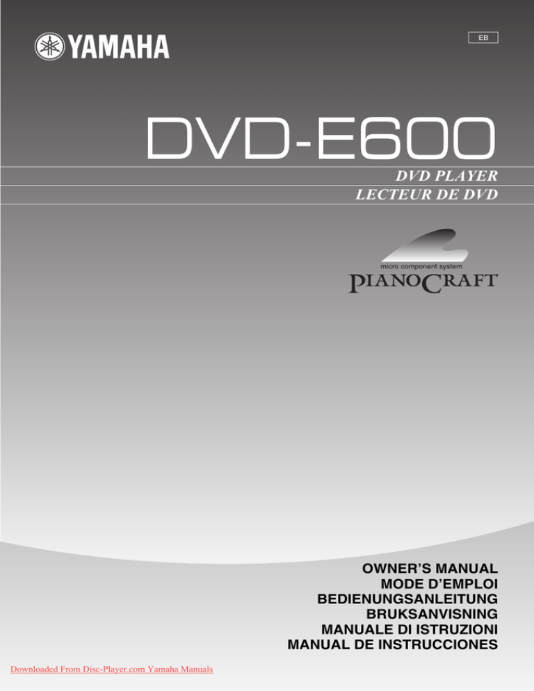Yamaha PDM-4210E Owner's manual Yamaha PDM-4210E Owner's manual