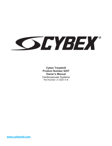CYBEX 625T Owner's manual CYBEX 625T Owner's manual