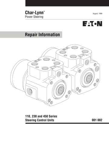 Eaton | Char-Lynn 450 Series | User manual | Char-Lynn® Repair Information | Manualzz