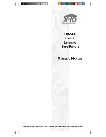 Radio Shack 8-IN-ONE REMOTE Owner's manual Radio Shack 8-IN-ONE REMOTE Owner's manual