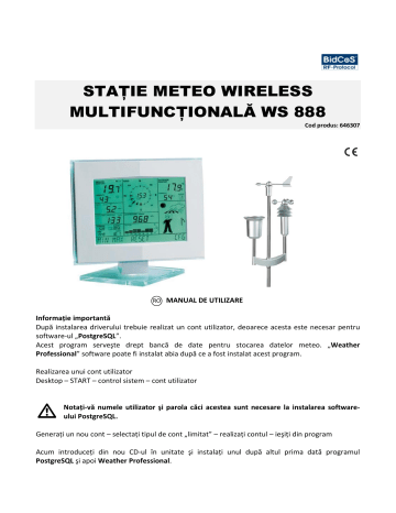 Conrad WS888 User manual Conrad WS888 User manual