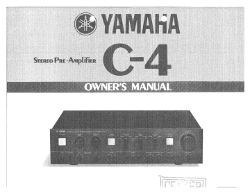Yamaha C-4 Owner's manual Yamaha C-4 Owner's manual