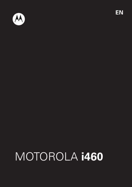 Motorola i460 User manual Motorola i460 User manual