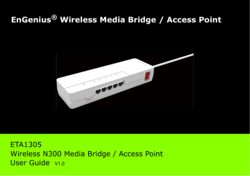 EnGenius ETA1305 Wireless N300 Media Bridge/AP User guide | Manualzz EnGenius ETA1305 Wireless N300 Media Bridge/AP User guide | Manualzz