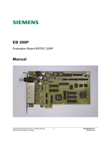 Siemens ERTEC EB 200 Datasheet Siemens ERTEC EB 200 Datasheet