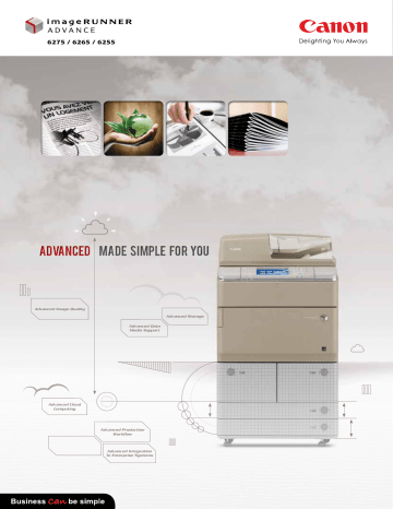 Canon imageRunner Advance 6255 User manual Canon imageRunner Advance 6255 User manual