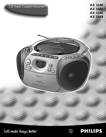 Philips AZ1142 User manual Philips AZ1142 User manual