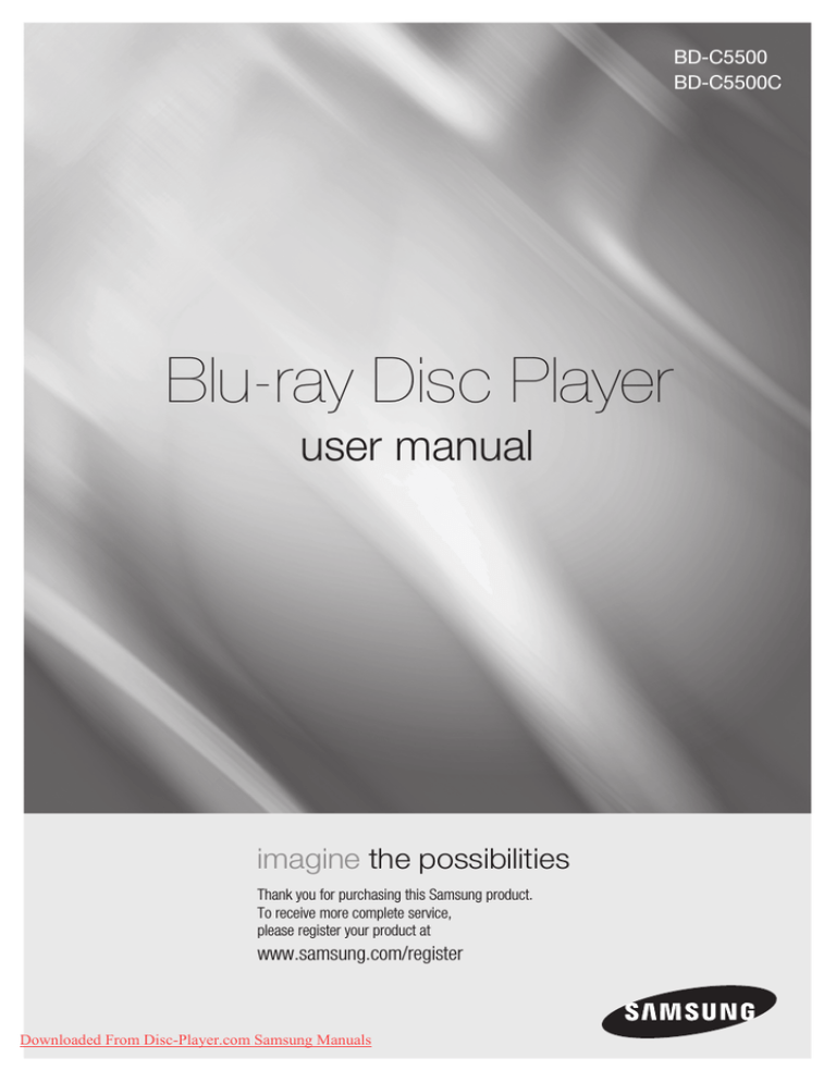 Samsung BD-C5500C User manual Samsung BD-C5500C User manual
