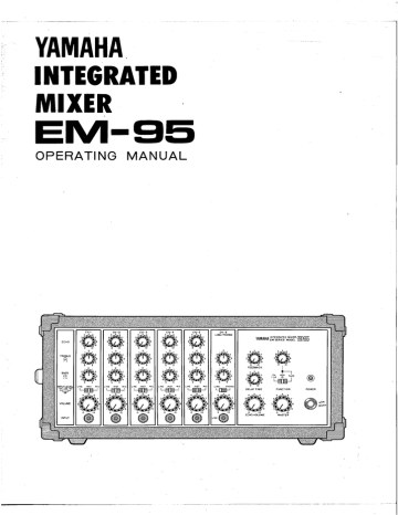 Yamaha EM-95 Owner's manual Yamaha EM-95 Owner's manual
