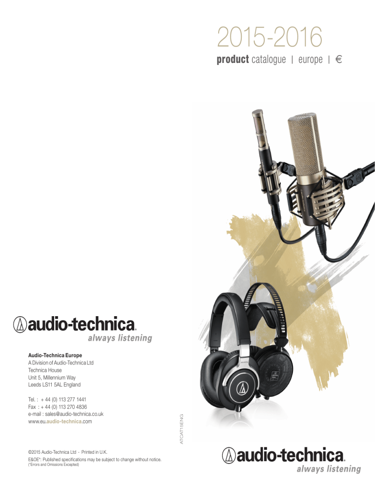 Audio Technica AT-MX351a SmartMixer User manual Audio Technica AT-MX351a SmartMixer User manual