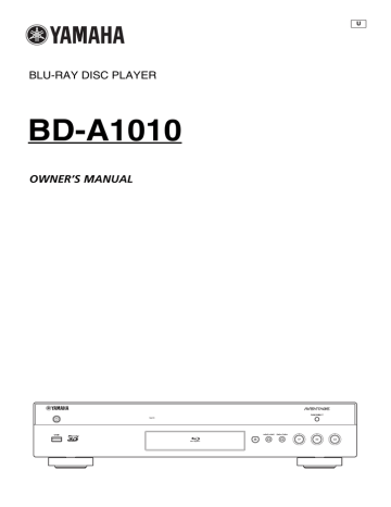 Yamaha BD-A1010 Manual Yamaha BD-A1010 Manual